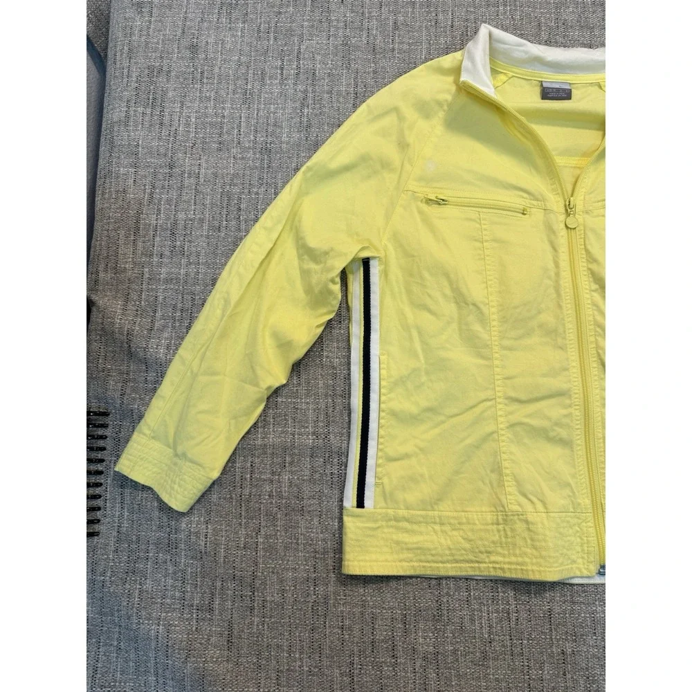 NIKE Size Small Jacket‎ Running Dry-Fit Wind Breaker Play Up Yellow White Black